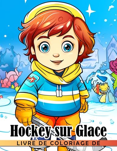livre Livre de coloriage de hockey sur glace: Des animaux drôles jouent au hockey sur glace avec