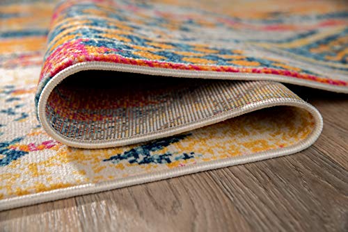 Rugshop Sky Collection Bohemian Runner Rug 2' X 7' Multi #TOP3