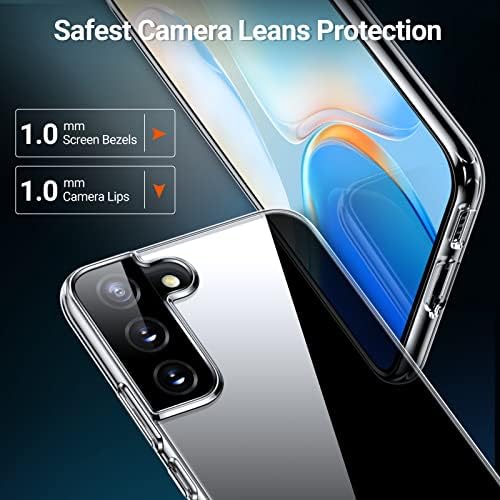 TORRAS Crystal Clear Samsung S22 Case, [Never-Yellowing & Eternal Clarity] Samsung Galaxy S22 Case Thin Slim Soft Fit Upgraded Shockproof Silicone Samsung Galaxy S22 Phone Case 5G- Clear