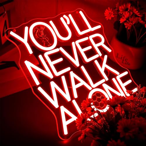 Image of Football Neon Sign for Wall Decor Soccer Team Logo LED Light for Man Cave