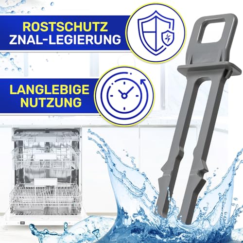 Türschloss Haken für Geschirrspüler mit Originalcode 482000021982 C00282807 für Bauknecht für Ignis für Indesit für Philips für Ariston für Whirlpool - Garantie 10 Jahre - MONTERAL