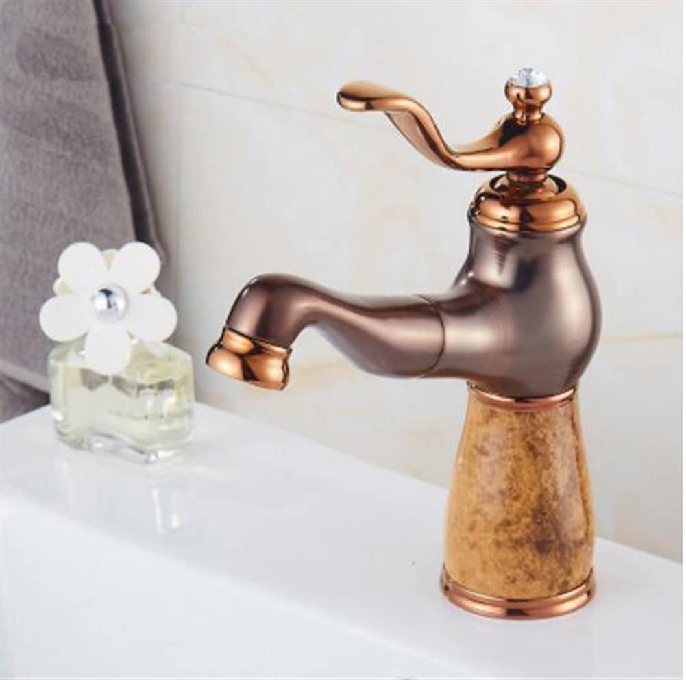 Robinet en jade et laiton luxe avec douchette extractible pour évier chic