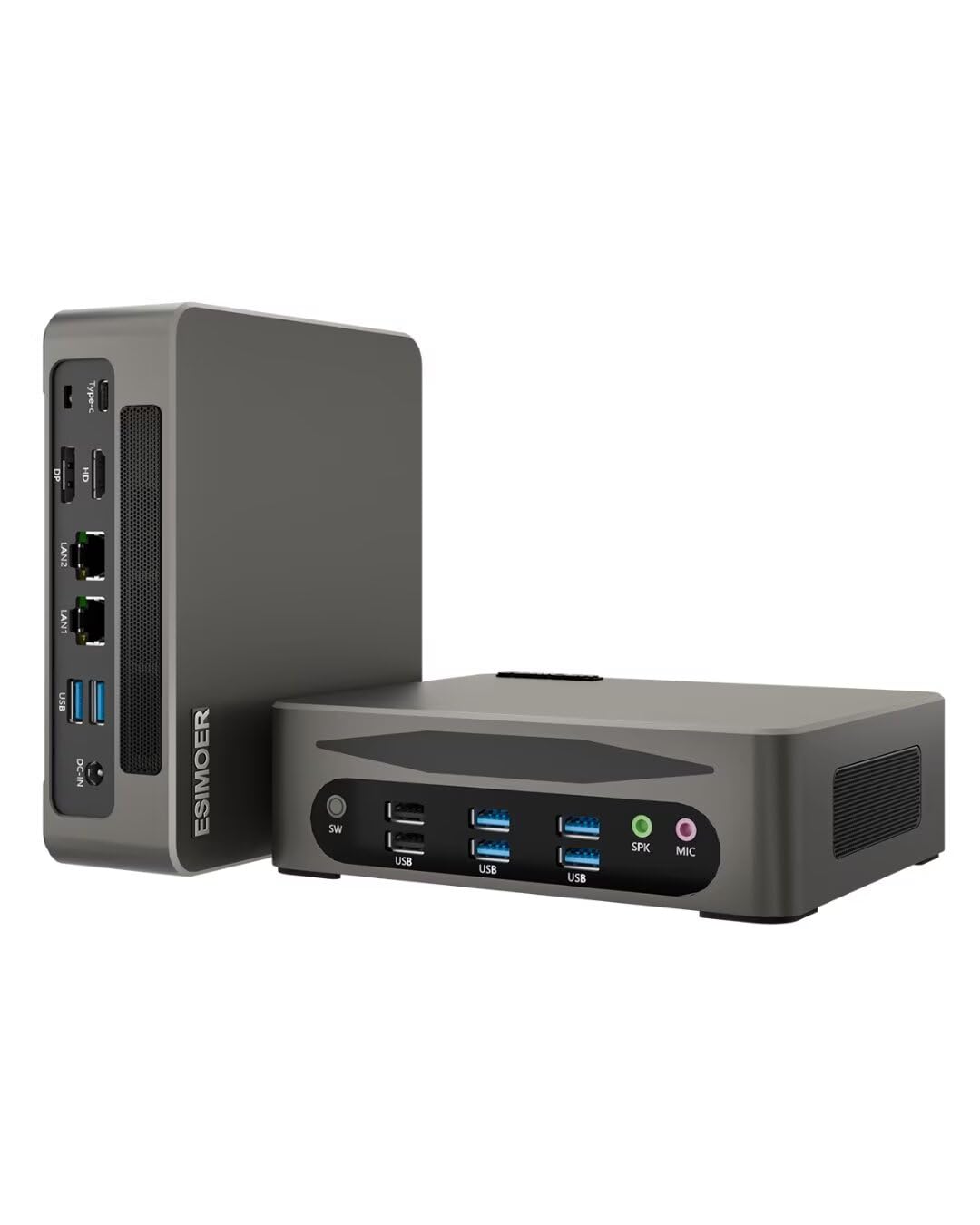 Mini Ordenador, CPU 13ª Gen Core i5-1340P, 64GB DDR5 1TB SSD 1TB HDD, 8K Triple Pantalla, 2 x USB 2.0, 6 x USB 3.2, WiFi 6, BT5.2, Dual LAN, Mini PC de Juego para Oficina/Hogar/Educación