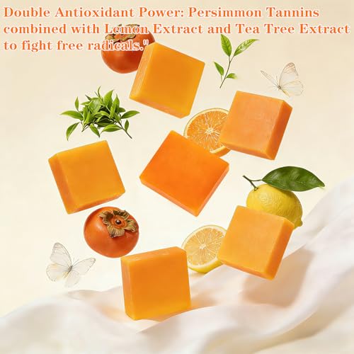 Image of 6 PCS Persimmon Soap for Body Odor Control, Natural Deodorant Body Soap