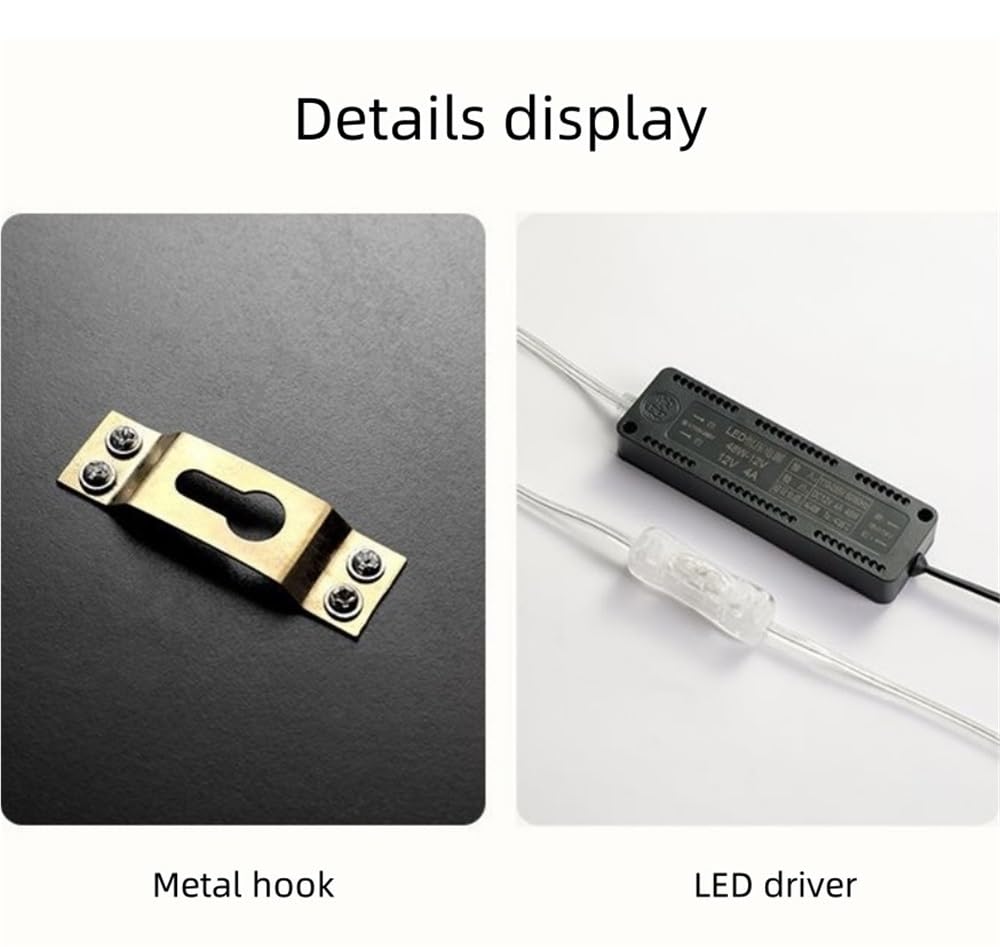 Modern Wall Clock with Light, Atmosphere Decorative Wall Clock, Feather-Shaped Clock, Suitable for Living Room, Entrance, Corridor, Study Room(Blue,18.5x47.2in) - Image 7