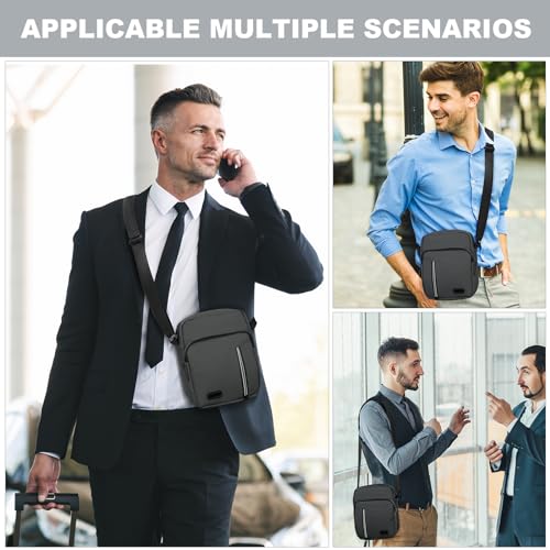 Aucuu Umhängetasche Schultertasche Herren, Wasserdichte Herrentasche zum Umhängen Messenger Bag mit Multi Tasche, Handytasche, Crossbody Bag für Alltag, Business Arbeit und Reise