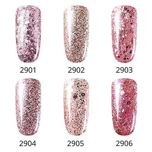 Blue Velvet Gel Nagellack Roségold Semi-Permanent Glitzer Gel Lack Soak-Off glänzend für Nagelkunst AnfäNger Maniküre… – Bild 3
