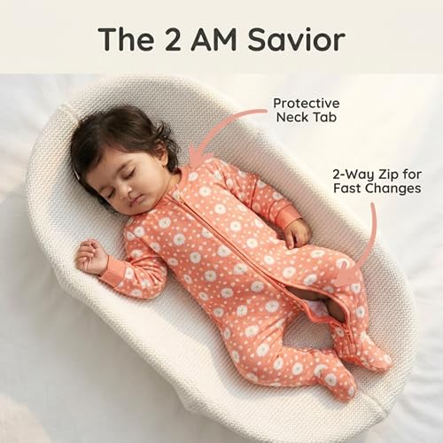 Image of The Mom Store Baby Zipper Romper for Boys and Girls Combos | Cotton | Soft and Comfortable Infant Bodysuit | Trendy Stylish Sleepsuit Nightsuit for Newborn Baby | Printed | Unisex Sleep Wear