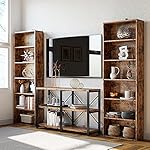 IRONCK Industrial Bookshelves and Bookcases Floor Standing 6 Shelf Display Storage Shelves 70 in Tall Bookcase Home Decor Furniture for Home Office, Living Room, Bed Room, Vintage Brown - Image 5