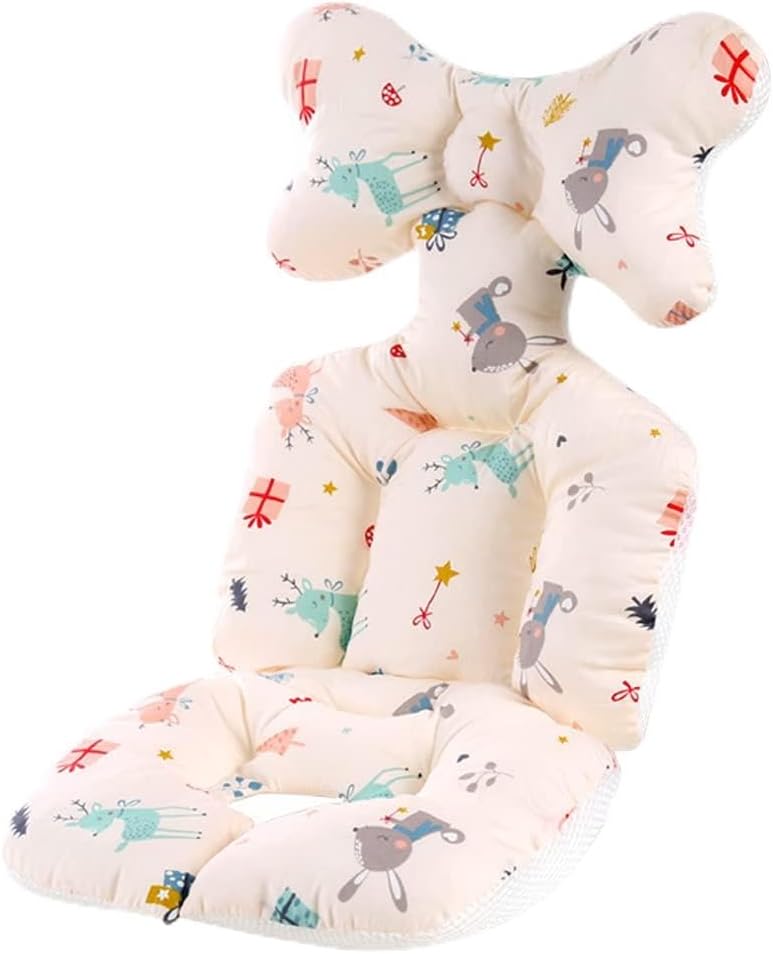 Baby Seat Pad Stroller Liner Universal 3D Air Mesh Breathable Car High Chair Cushion for Infant Soft Padding,Baby Carrier,Pram Non Slip Cushion for Baby Kid Toddler Infants (Fox Deer)