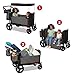 Foldable Wagon, Baby Stroller, Rolling Cart, Beach Cart, Outside Toys for Toddlers 1-3, Radio Flyer Atlas Stroller Wagon for Kids Ages 1+ Years, Gray