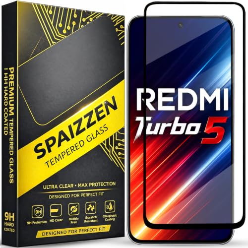 Image of Military-Grade Tempered Glass Screen Protector Compatible for Redmi Turbo 5 5G / Redmi Turbo 5 with Edge to Edge Coverage and Easy Self Installation kit