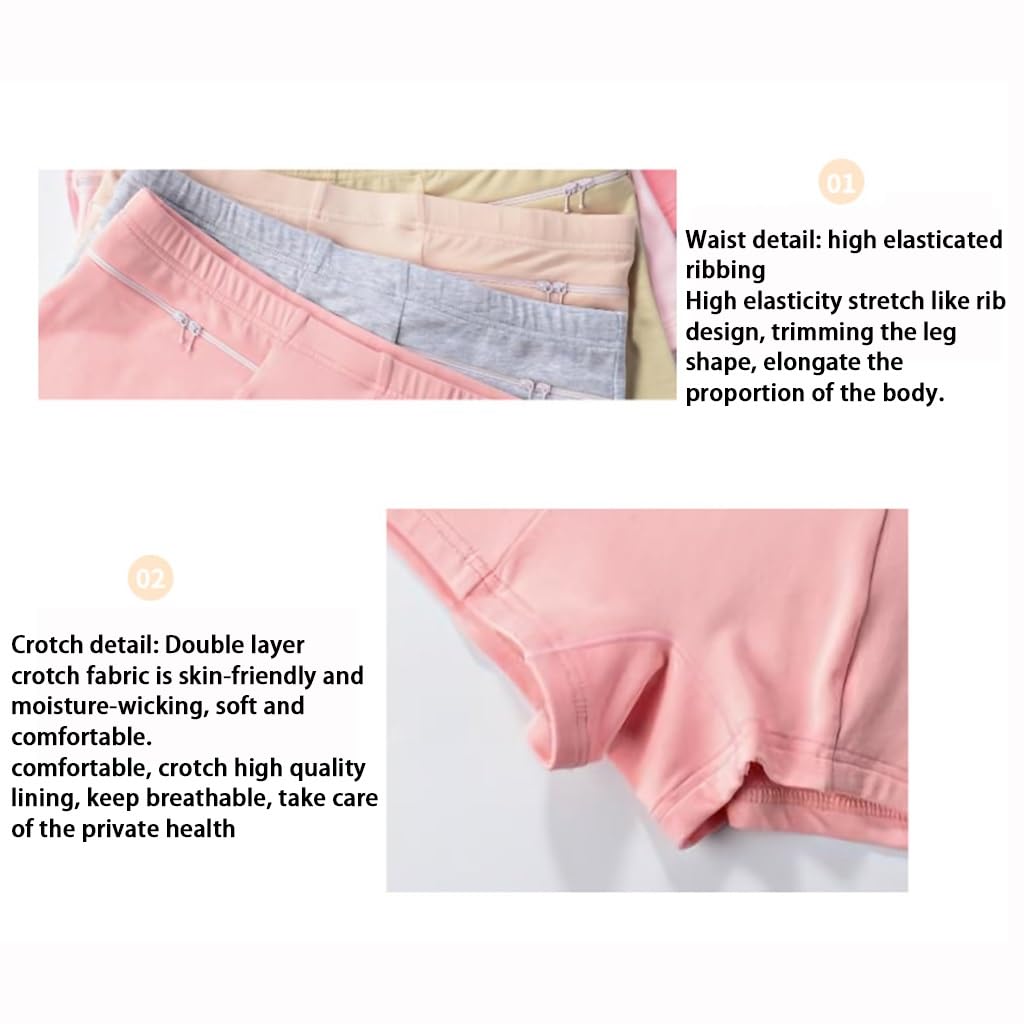 LaseVe Signore Senza Cuciture Mutande Traspirante da Viaggio Confezione Multipla Mutandine Donna Tasca Nascosta Biancheria Intima Cotone Boxer