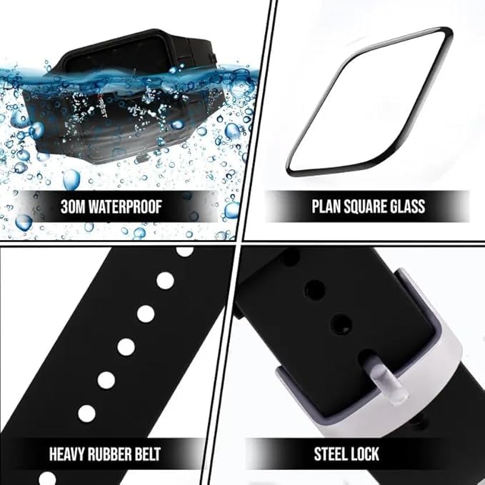 Image of Forest Men's Analog Watch - Square Dial Case | Stylish Quartz Wrist Watch for Men | Modern Design | Casual Wear Fashion Accessory