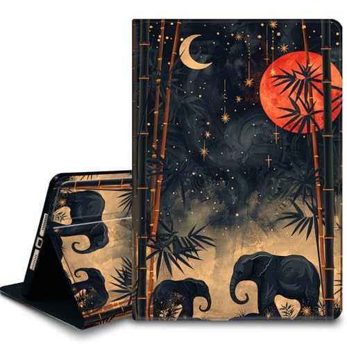 Bxgolkgd Funda para tablet Kindle Paperwhite de 6.8 pulgadas (11ª generación-2021) y Kindle Paperwhite Signature Edition, función de encendido y apagado automático, elefante de bambú estrellado