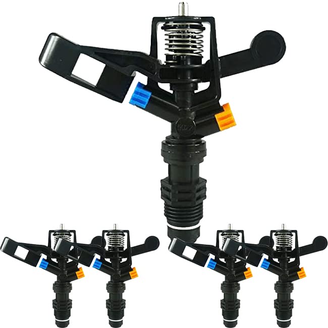 Suinga - Pack of 5 x 1/2" CIRCULAR Agricultural Sprinkler. 7-14 m. Flow rate 0.76 to 1.68 m3/hour. Working pressure 1.5 to 4.0 bar