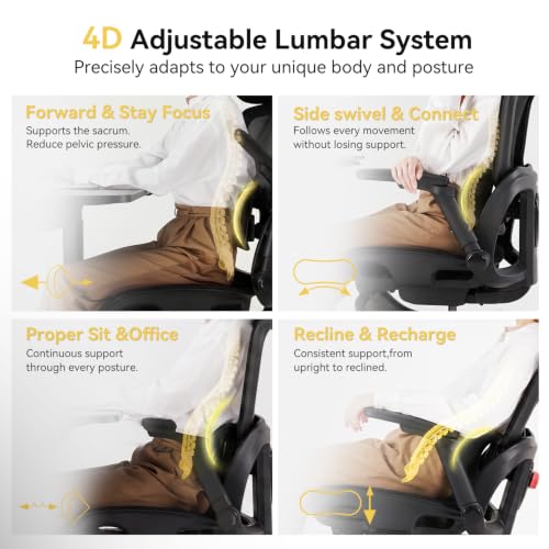 Image of SIHOO B300 Pro Ergonomic Office Chair with Footrest, 4D Lumbar Support
