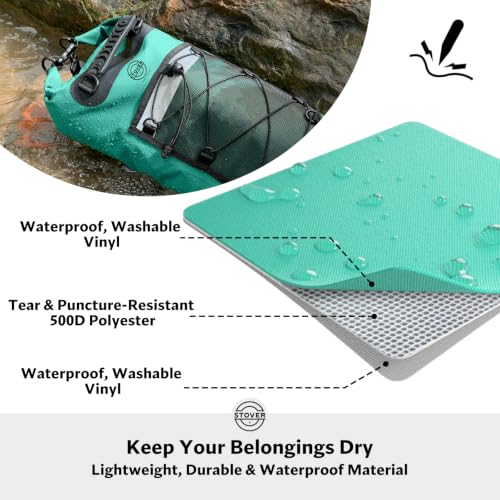 Image of 5 /10 /25 /30 /40L Waterproof Dry Bag & Phone Case - Large Floating Dry Backpack for Kayaking, Travel, Hiking, Fishing, Camping, Motorcycles & Beach, Heavy-Duty Roll Top Men /Women (Teal)