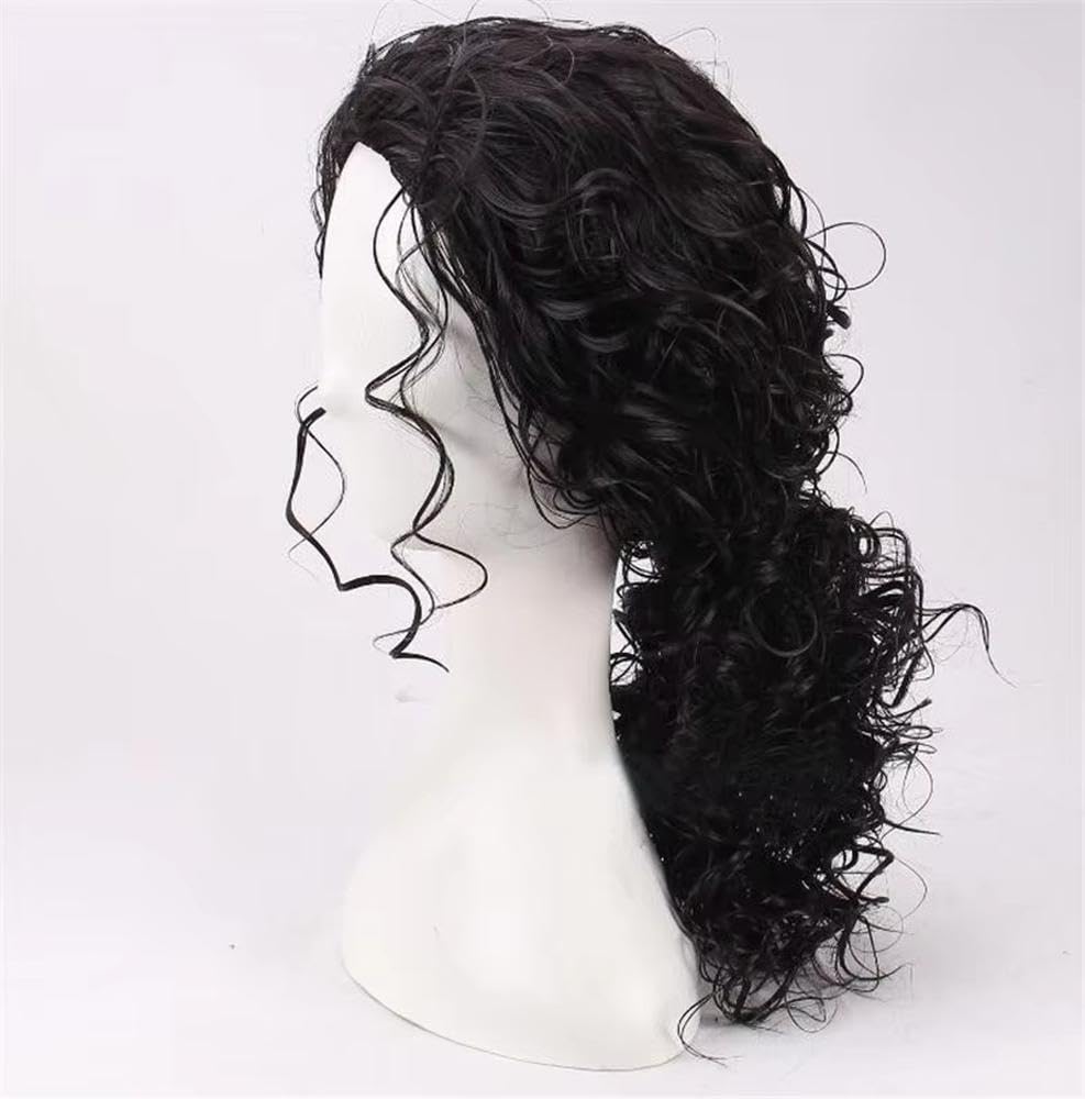 Haarpflege Schwarze Mittellange Lockige Haarperücke Für Frauen Cosplay Party Alltag
