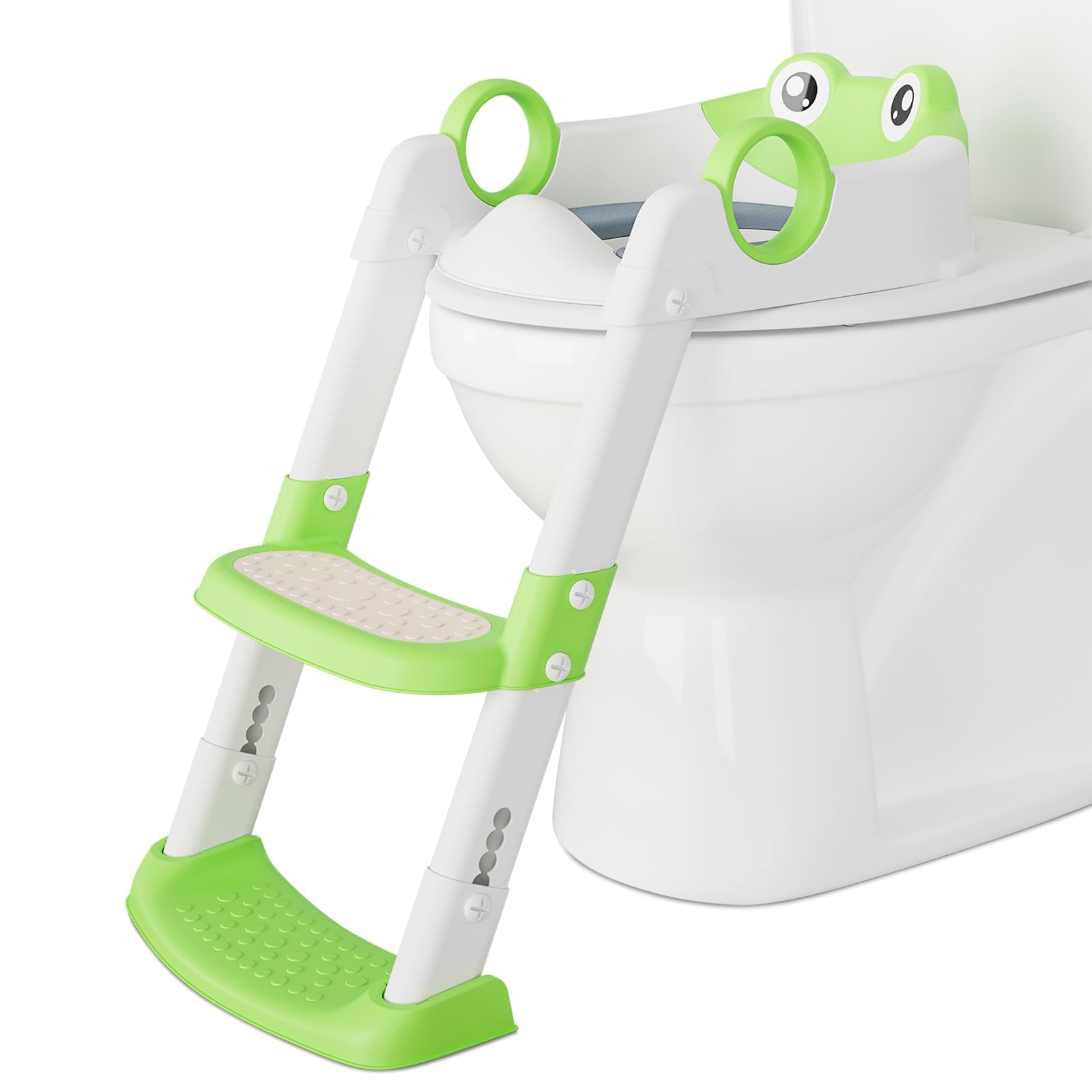 Potty Training Seat with Step Stool Ladder for Toddlers as a Potty Training Toilet Anti-Slip Safe Pads Adjustable