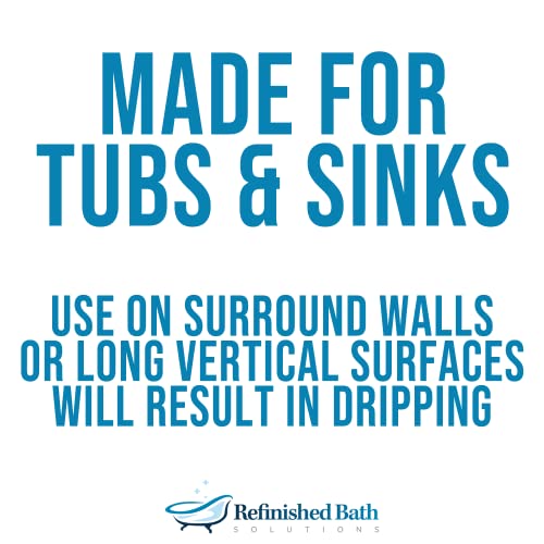 Ekopel Bathtub Refinishing Kit - Made In The Usa - Odorless Non Toxic Tub And Tile Reglazing - Pure Resin Not Paint - Most Durable Never Peel Tub Coating - 20X Thicker Than All Other Knockoff Refinishing Kits - Bright Gloss White #TOP6