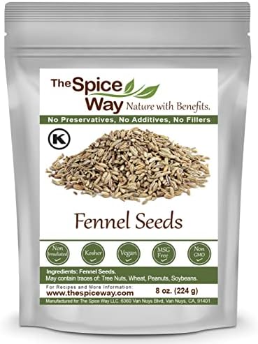 The Spice Way Fennel Seed - bulk whole seeds great for tea and cooking 8 oz
