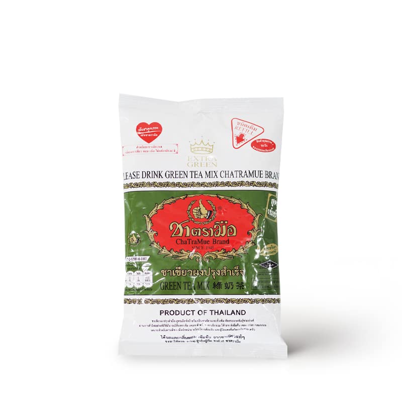 Cha Tra Mue, Mezcla de té verde leche, fórmula extra verde, 6.35 oz Paquete de 1 unidad