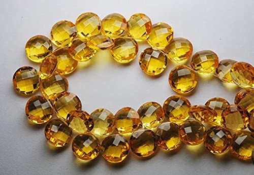 Citrine quartz briolettes paires assorties 12mm pour réussir vos montages de bijoux