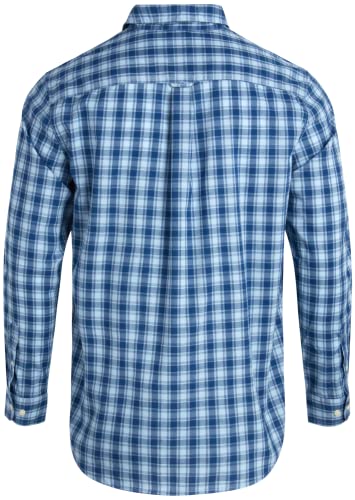 Chaps Men's Button Down Shirt - Long Sleeve Collared Shirt For Men: Wrinkle-Resistant, Sustainable (S-Xxl), Size 2Xl, Navy Peony #TOP2