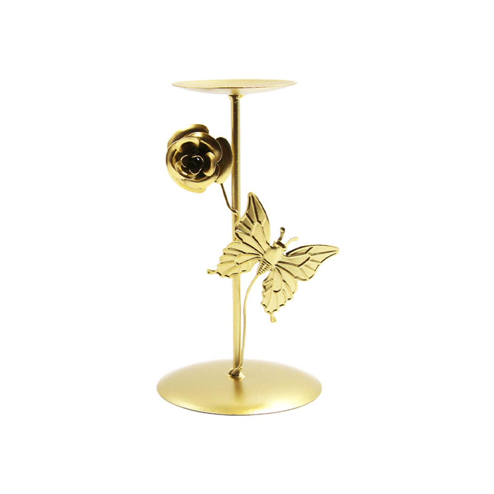 Buxuaaaa Wrought Iron Holder Butterfly Decorative Stand Candlestick for Wedding Dining Table Home Decorations Decorative Holders