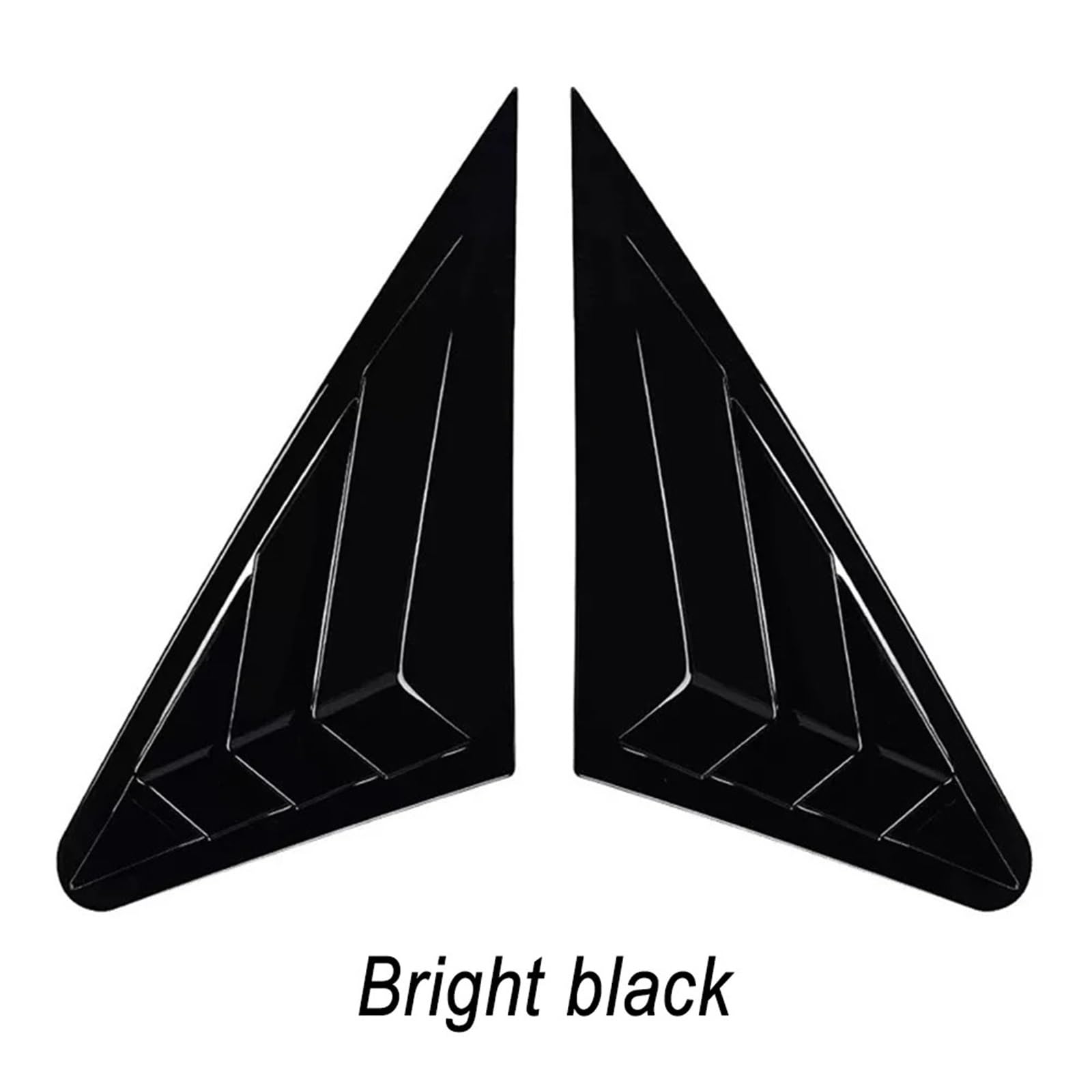 Żaluzja Tylnej Szyby Bocznej Jasnoczarne żaluzje tylnej szyby samochodu niekompatybilne z wykończeniem Sportback Tylne okno trójkątne okno(Bright black)