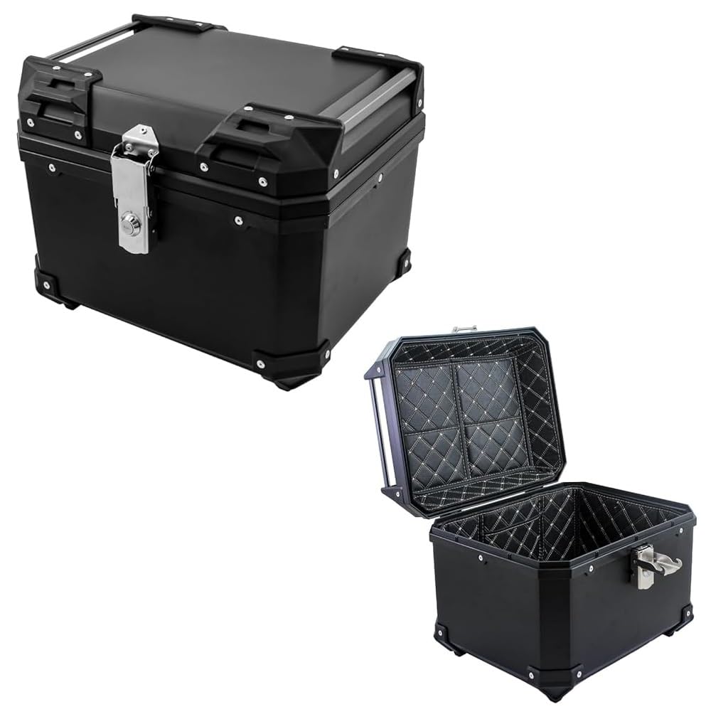 Amazon | バイク用 リアボックス パニアケース 45L ブラック 鍵2本