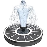 Yzert Solar Fountain Upgraded High Efficiency Glass Solar Panel, Solar Bird Bath Fountains with Flower No Battery,Solar Water Pump Fountain for Bird Bath Garden Small Ponds Outdoor Décor(White)