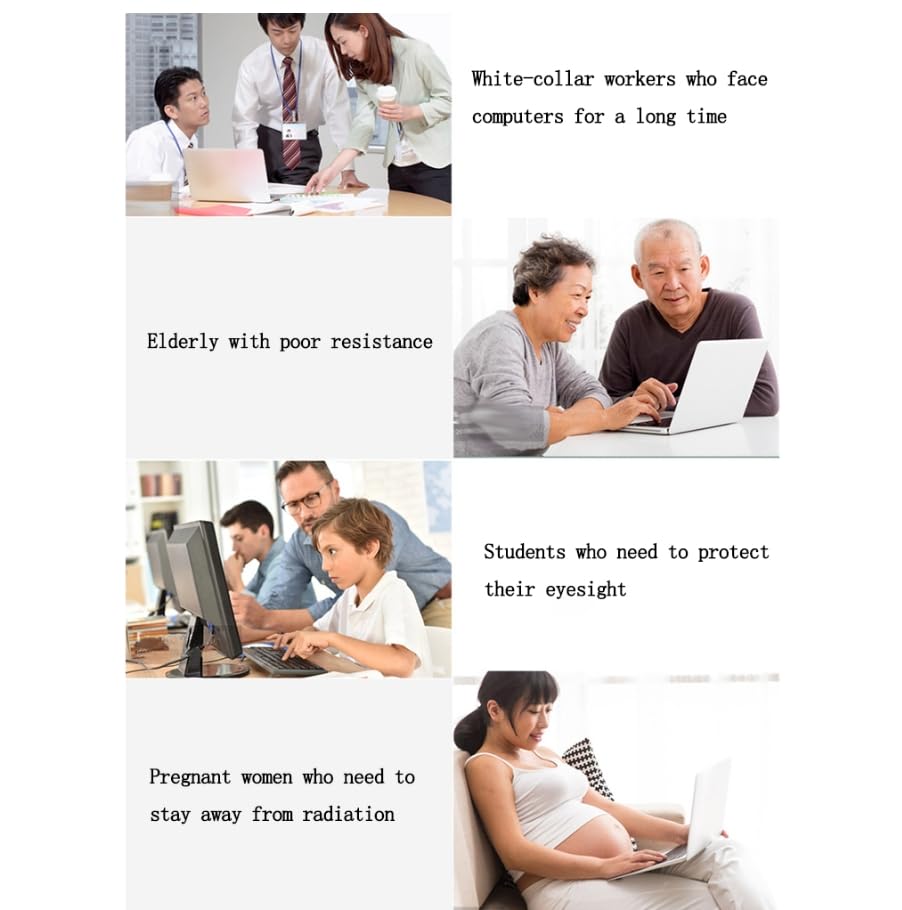 Luminexia Filtre Anti-LumièRe Bleue Avancé De 12 à 27 in,Protecteur D'éCran Anti-LumièRe Bleue Suspendu,Filtre D'éCran Anti-Reflets Et Anti-Rayures en Acrylique,Protection des Yeux HD