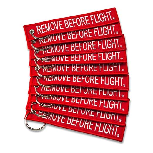 Apex Imports 10x Remove Before Flight Red/White Key Chain 5.5" x 1" (10 Pack)