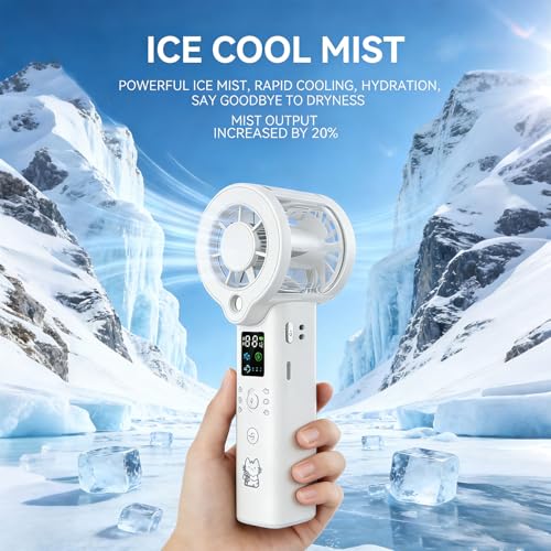 Ventilador de mano recargable contra el calor sofocante con batería de 3000 mAh 6