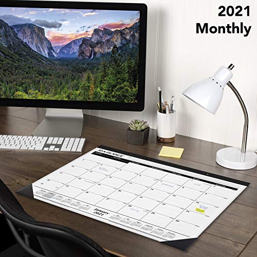 image for 2021 Desk Calendar by AT-A-GLANCE, Monthly Desk Pad, 21-3/4