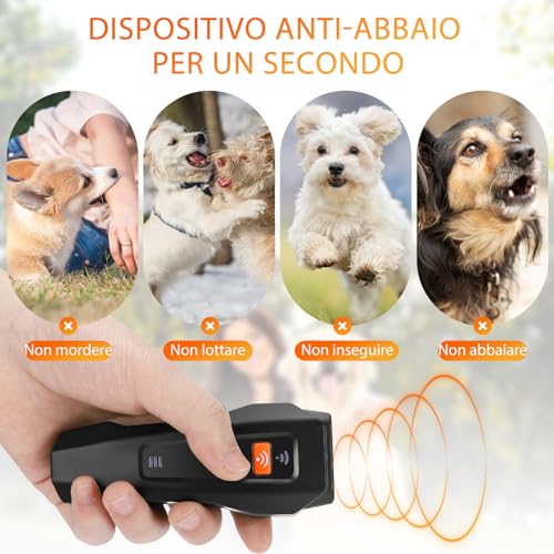kacylzom Antibell für Hunde - Ultraschall Hundebell Stopper mit 3 Einstellbaren Frequenzen Anti Bell Gerät Hunde 30 Fuß Reichweite Automatischer Anti Bellen Funktion für Innen & Außengebrauch