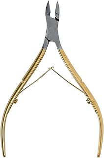 قصافة الزوائد اللحمية الاحترافية - اداة العناية بالاظافر من الستانلس ستيل الذهبي - اداة تشذيب دقيقة بمقبض طويل للمانيكير والباديكير - تصميم حاد ومتين ومريح