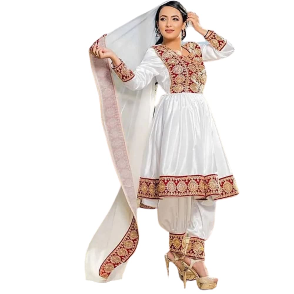 sachin and babi light blue dress Afghani Traditional Dress - Afghan Wedding Women Dress - Kuchi Dress  Handmade main image 1