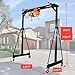 Electrical Adjustable Gantry Crane with Electrical Hoist and Trolley 2200 Lbs, Garage Crane 1T with Manual Hoist, Trolley, Scale, Sling, Shackle, Hook, Hammerlock Coupling, Shop Crane (8.5 FT)