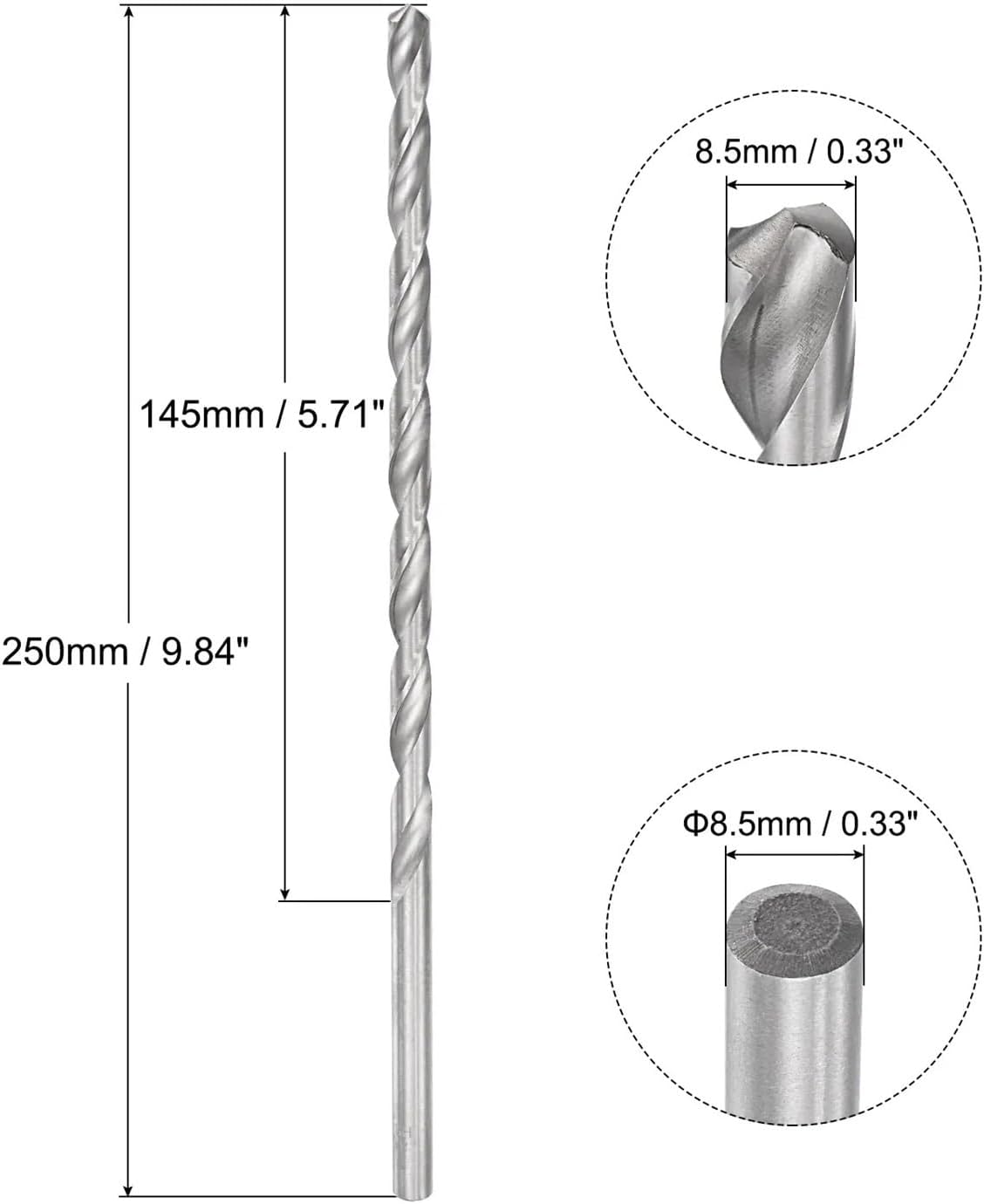 300mmx 16mm Twist Drill Bits High-Speed Steel Extra Long Drill Bit