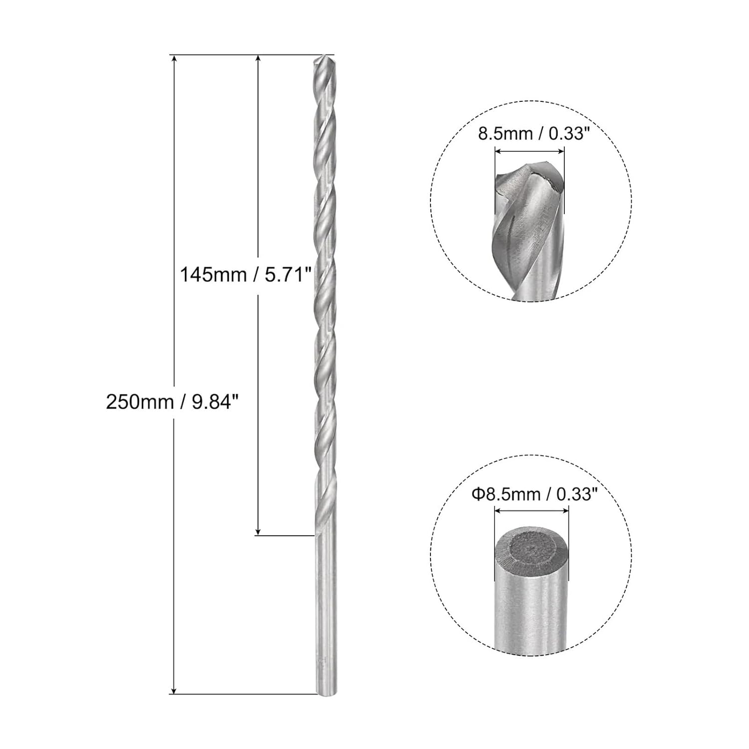 300mmx 16mm Twist Drill Bits High-Speed Steel Extra Long Drill Bit