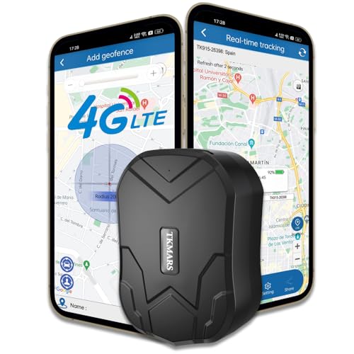 4G Localizador GPS para Coche sin Suscripción 20000mAh Batería 240 Días en Espera GPS Tracker Magnético Resistente al Agua IP65 Rastreador con App Gratuita, Alarma de Vibración, Geocercado, Historia