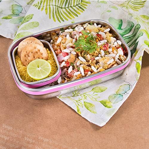 Veiki VEIGO Stainless Steel Lunch Box (Jumbo) (Pink)