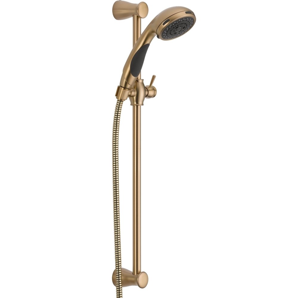 Delta Faucet 3-Spray Slide Bar Hand Held Shower with Hose, Gold 
