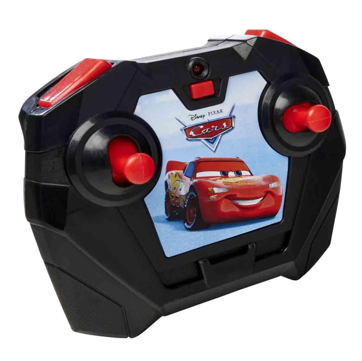 Jada Toys RC Cars 3 Lightning McQueen Turbo Racer, RC Auto, ferngesteuertes Auto mit 2-Kanal Fernbedienung, Spielzeugauto mit Turbofunktion, USB Ladefunktion, inkl. Batterien, Maßstab 1:24, 17 cm