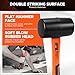 HORUSDY 16oz Durable Rubber Mallet Hammer with Fiberglass Handle, Non-Marring Blow Tool for Flooring, Tent Stakes, Woodworking, and Camping, Non-Slip Grip