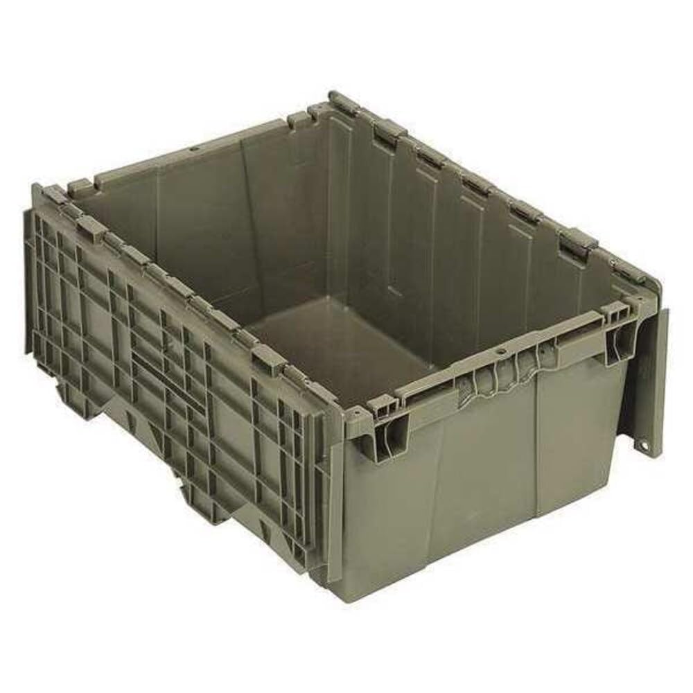 Quantum QDC2115-9 - Recipiente de plástico con tapa abatible (61 x 35 x 29 cm), color gris