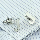 ESCYQ Manschettenknöpfe Herren,Unisex Manschettenknöpfe Englisch Kleine Buchstaben J Classic Manschettenknöpfe Hülse Nagel Business Hochzeit Bräutigam Accessoires Französische Manschettenknöpfe